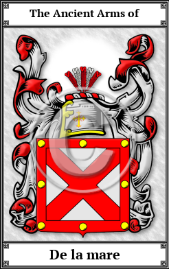 De la mare Family Crest Download (JPG)  Book Plated - 150 DPI